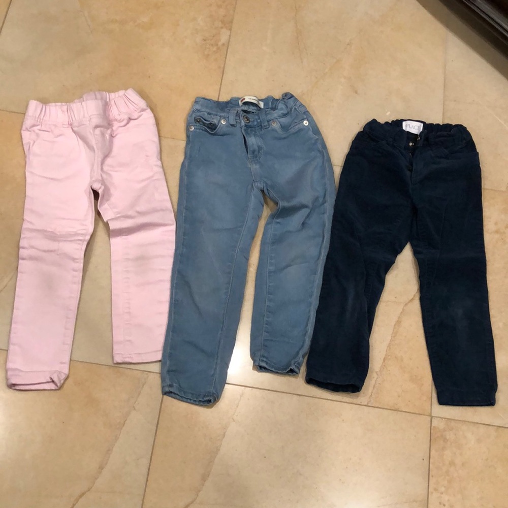 Bundle of 3 jeans size 4.  Gap, Levi’s, place